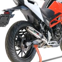 GPR exhaust compatible with Swm Motorcycles Hoku 125 2022-2024, Deeptone Inox, Homologated legal slip-on exhaust including removable db killer and link pipe 
