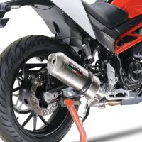 GPR exhaust compatible with Swm Motorcycles Hoku 125 2022-2024, Satinox , Homologated legal slip-on exhaust including removable db killer and link pipe 