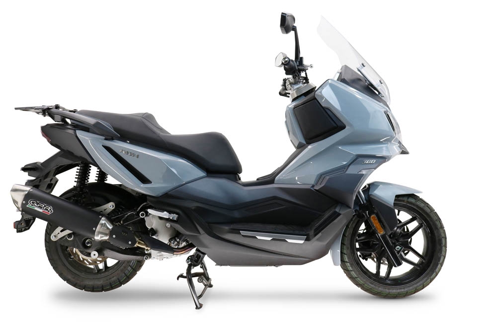 Esapament GPR compatibil cu Sym ADX 300 2024 Sistem de evacuare slip-on omologat, inclusiv db killer și catalizator detașabil  conform pentru inspecție,Furore-X Scooter