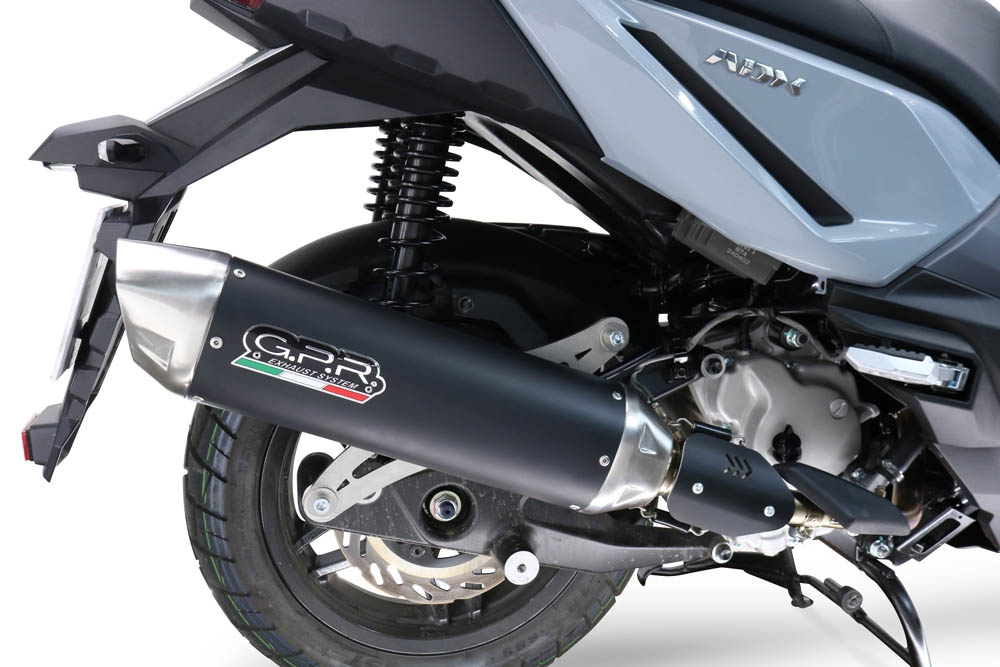 Esapament GPR compatibil cu Sym ADX 300 2024 Sistem de evacuare slip-on omologat, inclusiv db killer și catalizator detașabil  conform pentru inspecție,Furore-X Scooter