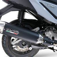 Esapament GPR compatibil cu Sym ADX 300 2024 Sistem de evacuare slip-on omologat, inclusiv db killer și catalizator detașabil  conform pentru inspecție,Furore-X Scooter