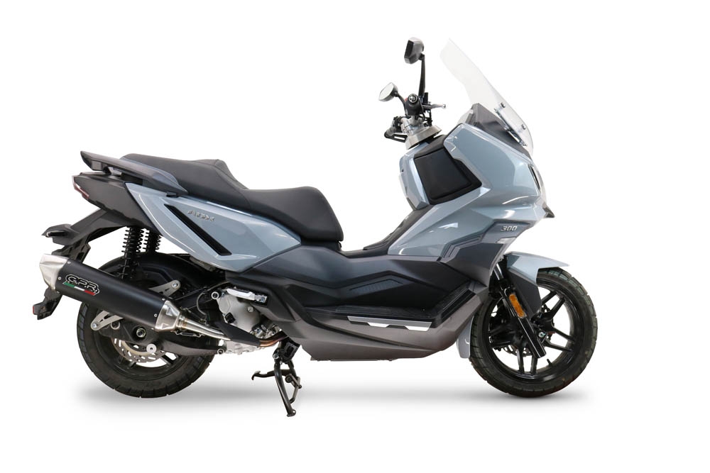   Sym ADX 300 2024 Evacuări slip-on de curse, inclusiv cot de legătură și db killer detașabil,Furore-X Scooter