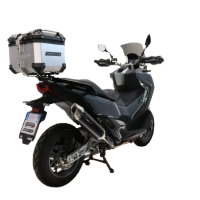 Top case GPR TECH  Sym ADX TG 400 2024/2026 e5 Plus Zilver Topcase din aluminiu, culoare argintie, cu placă specifică inclusă Capacitate 26 litri.