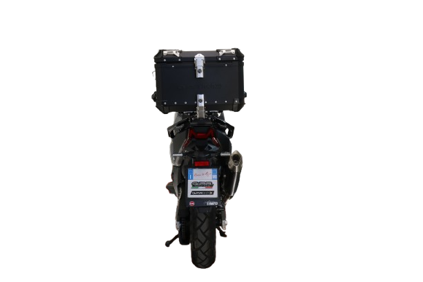Top case GPR TECH  Sym ADX TG 400 2024/2026 e5 Plus Zwart Topcase din aluminiu, culoare neagră, cu placă specifică inclusă Capacitate 45 litri.