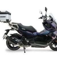 Top case GPR TECH compatible with  Sym ADX 125 2024/2026 e5 Plus GPR TECH Top case in aluminum, silver color with specific plate included Capacity 26 LT.