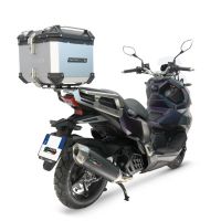Top case GPR TECH  Sym ADX 125 2024/2026 e5 Plus Zilver Topcase din aluminiu, culoare argintie, cu placă specifică inclusă Capacitate 45 litri.