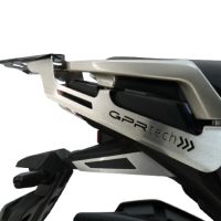 Top case GPR TECH compatible with  Sym ADX 125 2024/2026 e5 Plus GPR TECH Top case in aluminum, silver color with specific plate included Capacity 26 LT.