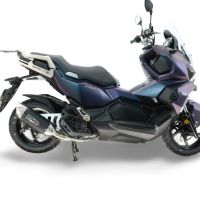 GPR exhaust compatible with Sym ADX 125 2024-2026, Furore-X Scooter, Full system exhaust including link pipe and removable db killer 