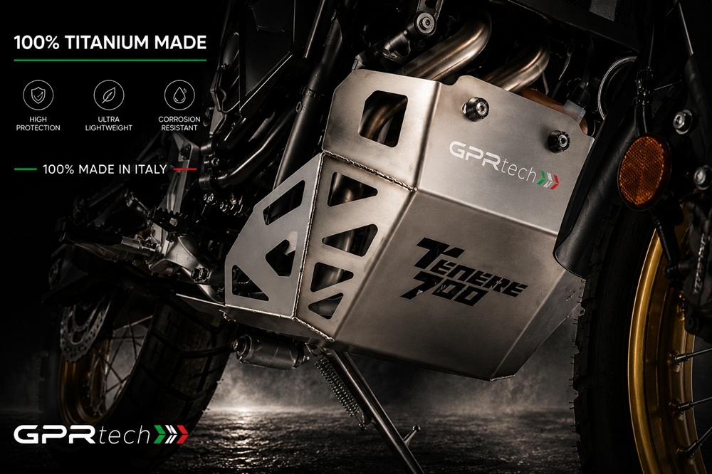 GPR TECH compatible with  Yamaha Tenere 700 2019/2020 e4 GPR TECH Titanium Skid plate 