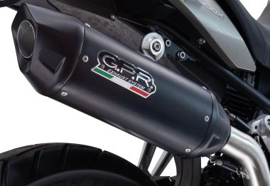 Esapament GPR compatibil cu Suzuki V-STROM DL 800 DE - SE 2023 Evacuare slip-on omologata, inclusiv db killer detașabil și cot de legătură,Furore-X Titanio Nero