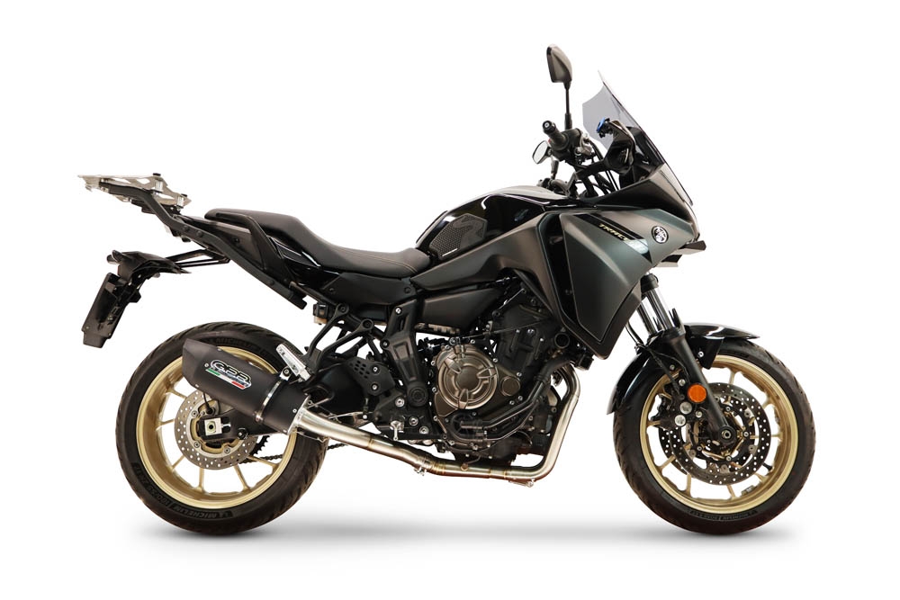 Esapament GPR compatibil cu Yamaha Tracer 700 2016 Sistem complet de evacuare Racing, inclusiv db killer detașabil,Furore Nero