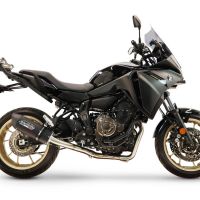 GPR exhaust compatible with Yamaha Tracer 7 GT 2020-2024, Furore Nero, Racing full system exhaust, including removable db killer 