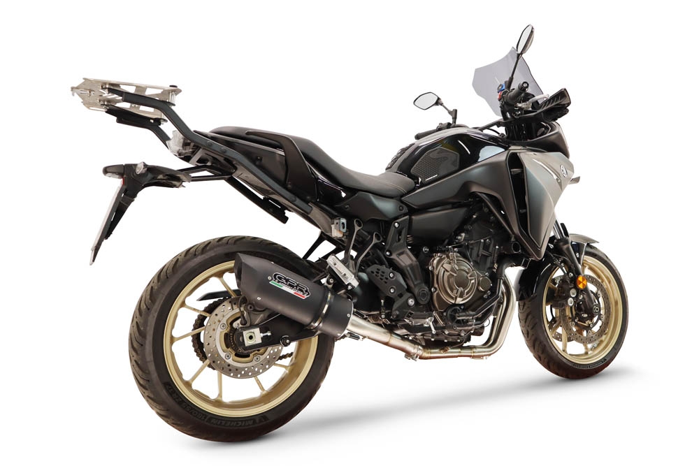 Esapament GPR compatibil cu Yamaha Tracer 700 2016 Sistem complet de evacuare Racing, inclusiv db killer detașabil,Furore Nero