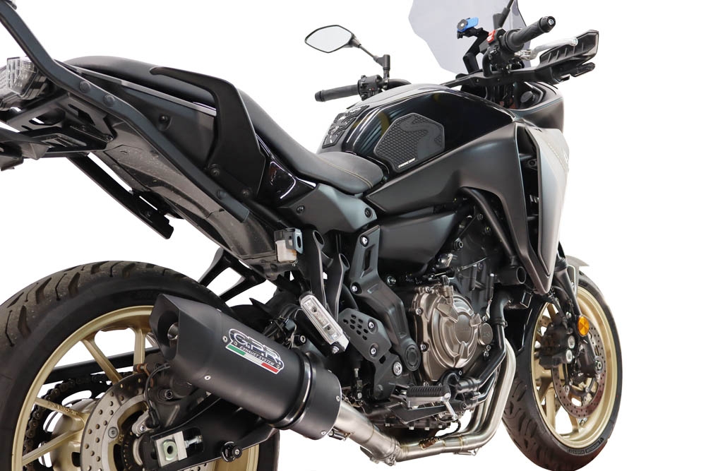 Esapament GPR compatibil cu Yamaha Tracer 700 2016 Sistem complet de evacuare Racing, inclusiv db killer detașabil,Furore Nero