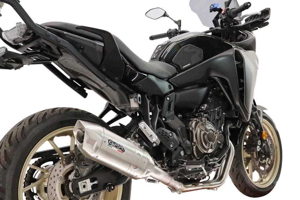 GPR exhaust compatible with Yamaha Tracer 700 2016-2019, Furore-X Inox, full system exhaust legal for UK and non-EU countries including removable db killer 
