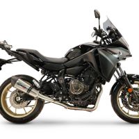 GPR exhaust compatible with Yamaha Tracer 7 2021-2024, New Grand Prix Evo Titanium, Racing full system exhaust, including removable db killer 