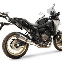 GPR exhaust compatible with Yamaha Tracer 700 2020-2021, New Grand Prix Evo Titanium, Homologated legal full system exhaust, including removable db killer and catalyst 