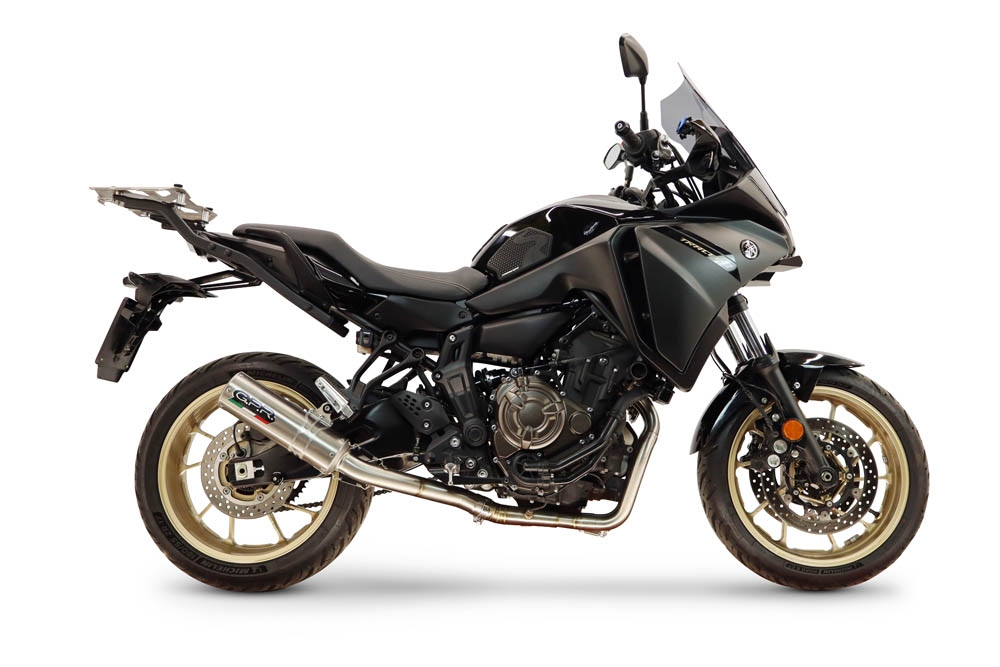 Esapament GPR compatibil cu Yamaha Tracer 700 2020 Sistem complet de evacuare legal pentru țările din Marea Britanie și din afara UE, inclusiv db killer detașabil,M3 Inox 