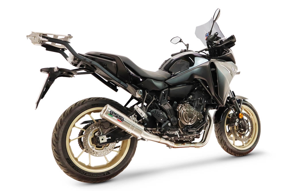 Esapament GPR compatibil cu Yamaha Tracer 700 2020 Sistem complet de evacuare legal pentru țările din Marea Britanie și din afara UE, inclusiv db killer detașabil,M3 Inox 