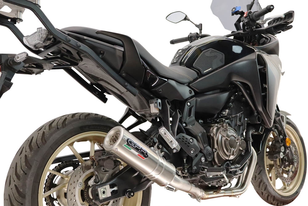 Esapament GPR compatibil cu Yamaha Tracer 700 2020 Sistem complet de evacuare legal pentru țările din Marea Britanie și din afara UE, inclusiv db killer detașabil,M3 Inox 