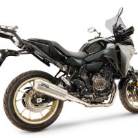 GPR exhaust compatible with Yamaha Tracer 7 GT 2020-2024, Satinox , full system exhaust legal for UK and non-EU countries including removable db killer 