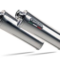 Esapament GPR compatibil cu Aprilia Etv Caponord 1000 Rally 2001 Evacuare cu dublă omologare legală, inclusiv db killers și coturi de legătură detașabile,Trioval