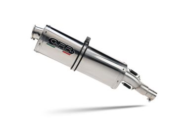 Exhaust compatible with Honda Crf 1000 L Africa Twin 2015-2017, Trioval, Homologated legal slip-on exhaust including removable db killer and link pipe
