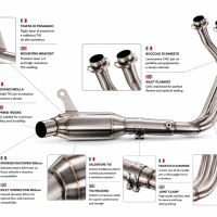 Esapament GPR compatibil cu Yamaha YZF R7 2021 Sistem complet de evacuare legal omologat, inclusiv db killer și catalizator detașabil,M3 Black Titanium