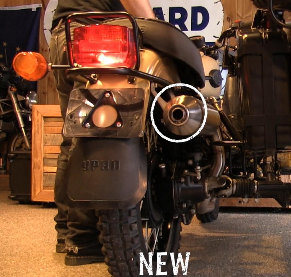 Exhaust compatible with Ural Gear Up 2017-2019, Ultracone, Homologated legal mid-full system exhaust including removable db killer