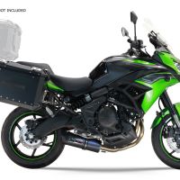 GPR TECH Uyumlu  Kawasaki Versys 650 2015/2016 e3 Zwart Pereche de cutii laterale din aluminiu, culoare neagră, cu suport specific pentru geantă Capacitate 38 litri + 38 litri.
