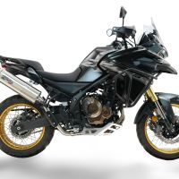 Esapament GPR compatibil cu Voge 625DSX 2024 Evacuare slip-on omologata, inclusiv db killer detașabil și cot de legătură,Dual Inox