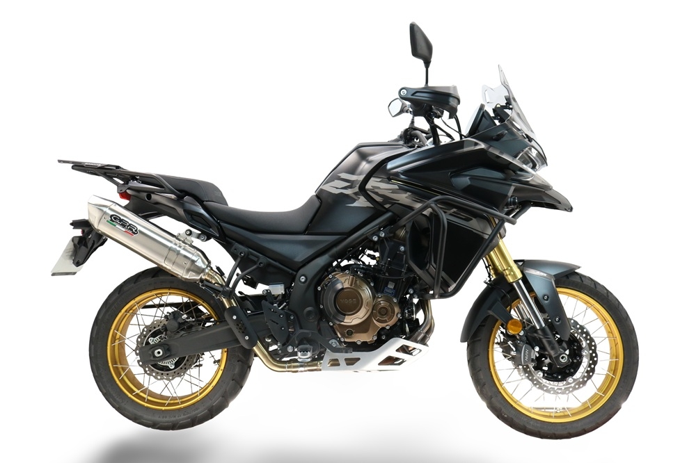 Esapament GPR compatibil cu Voge 625DSX 2024 Evacuare slip-on omologata, inclusiv db killer detașabil și cot de legătură,Furore-X Acciaio Inox