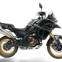 Esapament GPR compatibil cu Voge 625DSX 2024 Evacuare slip-on omologata, inclusiv db killer detașabil și cot de legătură,Furore-X Acciaio Inox