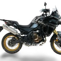 Esapament GPR compatibil cu Voge 625DSX 2024 Evacuare slip-on omologata, inclusiv db killer detașabil și cot de legătură,Satinox 