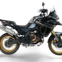 Esapament GPR compatibil cu Voge 625DSX 2024 Evacuare slip-on omologata, inclusiv db killer detașabil și cot de legătură,Trioval