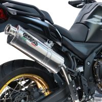 Esapament GPR compatibil cu Voge 625DSX 2024 Evacuare slip-on omologata, inclusiv db killer detașabil și cot de legătură,Trioval