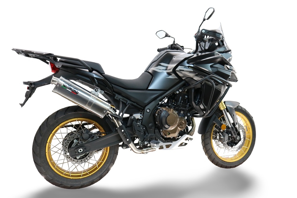 Esapament GPR compatibil cu Voge 625DSX 2024 Evacuare slip-on omologata, inclusiv db killer detașabil și cot de legătură,Trioval