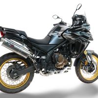 Esapament GPR compatibil cu Voge 625DSX 2024 Evacuare slip-on omologata, inclusiv db killer detașabil și cot de legătură,Trioval