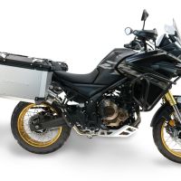 GPR TECH Uyumlu  Voge 625DSX 2024/2026 e5 Zilver Pereche de cutii laterale din aluminiu cu partea dreaptă conturată, culoare argintie, cu suport specific pentru geantă Capacitate 38 litri + 32 litri.