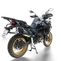 GPR TECH Uyumlu  Voge 625DSX 2024/2026 e5 Zilver Pereche de cutii laterale din aluminiu cu partea dreaptă conturată, culoare argintie, cu suport specific pentru geantă Capacitate 38 litri + 32 litri.