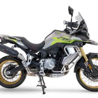 Esapament GPR compatibil cu Voge 900DSX 2024 Evacuare slip-on omologata, inclusiv db killer detașabil și cot de legătură,Furore-X Titanio Nero