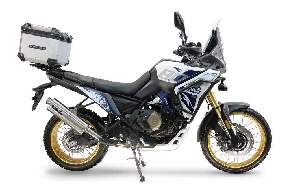 Top case GPR TECH  Voge DS 800 Rally 2025/2026 Zilver Topcase din aluminiu, culoare argintie, cu placă specifică inclusă Capacitate 35 litri.