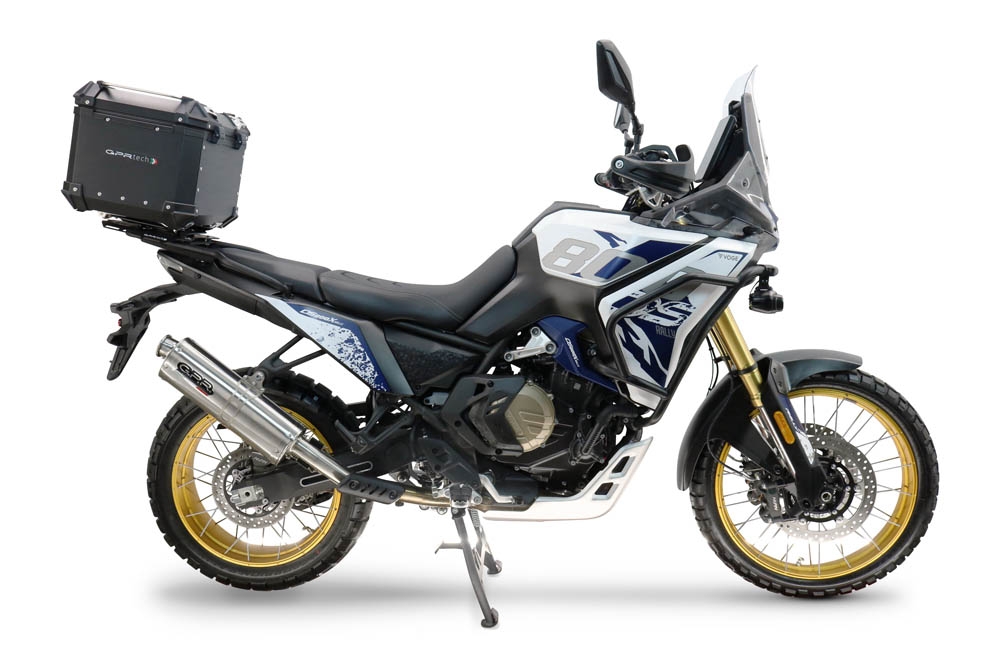 Top case GPR TECH  Voge DS 800 Rally 2025/2026 Zwart Topcase din aluminiu, culoare neagră, cu placă specifică inclusă Capacitate 35 litri.