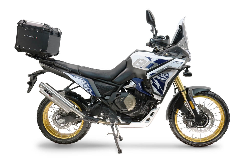 Top case GPR TECH  Voge DS 800 Rally 2025/2026 Zwart Topcase din aluminiu, culoare neagră, cu placă specifică inclusă Capacitate 45 litri.