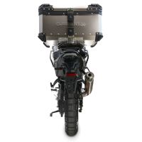  Voge DS 800 Rally 2025/2026 Metal Matuurlijk Top case din titan, culoare titan natural cu placă specifică inclusă Capacitate 55 litri.