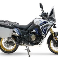 GPR TECH Uyumlu  Voge DS 800 Rally 2025/2026 Zilver Pereche de cutii laterale din aluminiu cu partea dreaptă conturată, culoare argintie, cu suport specific pentru geantă Capacitate 38 litri + 32 litri.