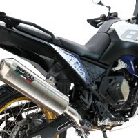 Esapament GPR compatibil cu Voge DS 800 Rally 2025 Evacuare slip-on omologata, inclusiv db killer detașabil și cot de legătură,Satinox 