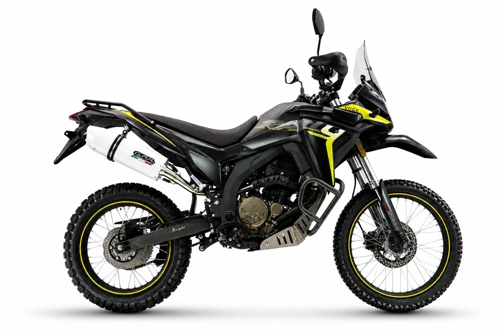 Esapament GPR compatibil cu Voge 300Rally 2025 Evacuare slip-on omologata, inclusiv db killer detașabil, cot de legătură și catalizator,Albus Evo4