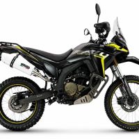 Esapament GPR compatibil cu Voge 300Rally 2025 Evacuare slip-on omologata, inclusiv db killer detașabil, cot de legătură și catalizator,Albus Evo4