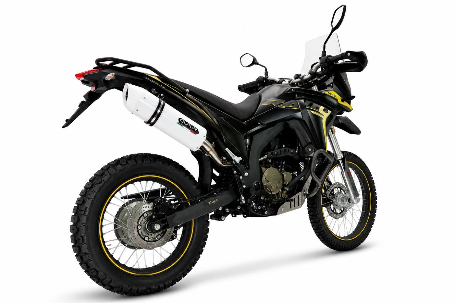 Esapament GPR compatibil cu Voge 300Rally 2025 Evacuare slip-on omologata, inclusiv db killer detașabil, cot de legătură și catalizator,Albus Evo4